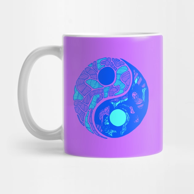 Blue Abstract Yin Yang by kenallouis